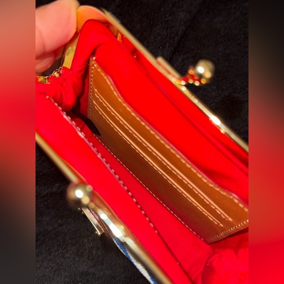 Dooney & Bourke Blue and White Striped Coin Purse - Picture 9 of 14